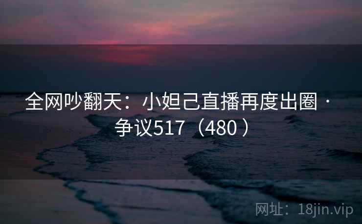 全网吵翻天：小妲己直播再度出圈 · 争议517（480 ）