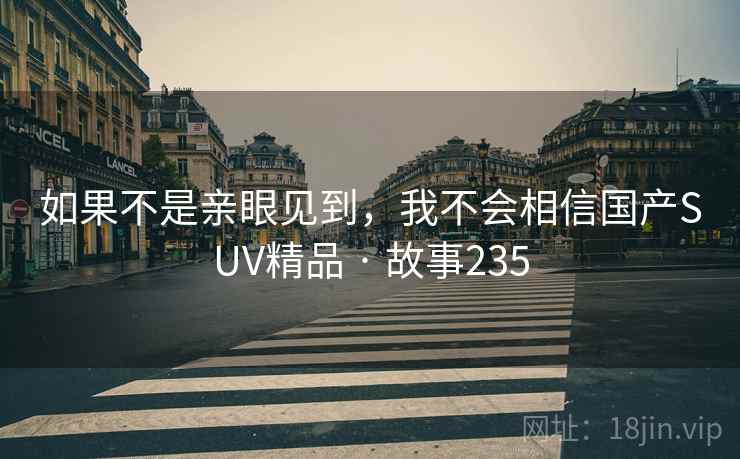 如果不是亲眼见到，我不会相信国产SUV精品 · 故事235